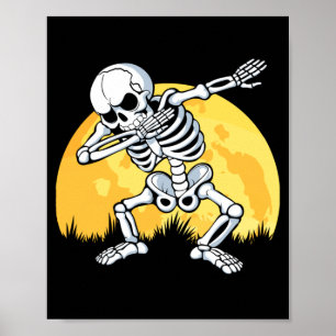 Dabbing Skelett Kostüm Dab Dance Männer Kinder Jun Poster