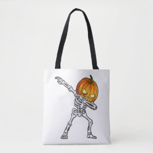 dabbing Skelett-Kürbis Halloween Männer Dab-Tanz Tasche
