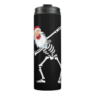 Dabbing Skelett lustiges Weihnachtsgeschenk Thermosbecher