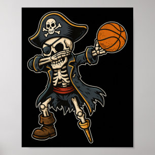 Dabbing-Skelett-Piratenskelett-Halloween-Pirat Da Poster