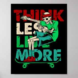 Dabbing-Skelett-Skateboarder-Skater-Deck-Skateboar Poster