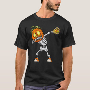 Dabbing-Skelett-Softballspieler-Catcher-Pitcher H T-Shirt