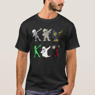 Dabbing-Skelett und Monster Halloween Dracula Bo T-Shirt