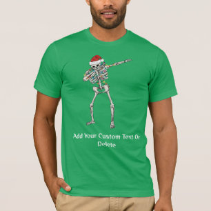 Dabbing-Skelett Weihnachten Santa Grusel-Weihnacht T-Shirt