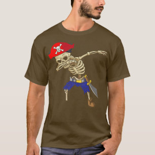 Dabbing Skeletts Pirate T-Shirt Pirate Kostüm P