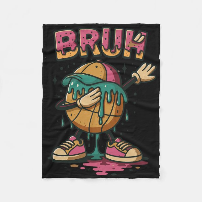 Dabbing Sketll Drip Bruh Sketll Drip Ice+cream Ck  Fleecedecke (Vorderseite)