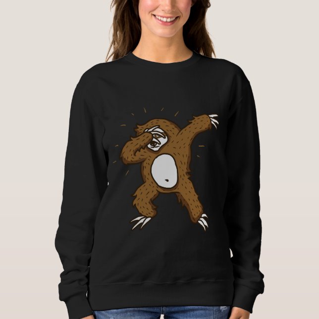 Dabbing Sloth 105 Sweatshirt (Vorderseite)