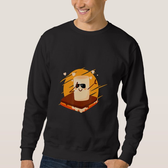Dabbing S'more Smores Marshmallow Camping Sweatshirt (Vorderseite)