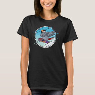 Dabbing Snowboard Parrot I African Gray T-Shirt