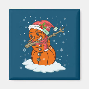 Dabbing Snowman Basketball Ball T-Shirt Weihnachts Magnet