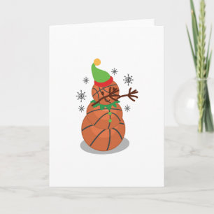 Dabbing Snowman Basketball Weihnachtsfest Feiertagskarte