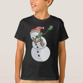 Dabbing Snowman T - Shirt Weihnachten