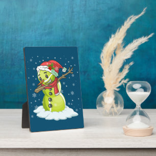 Dabbing Snowman Tennis Ball T-Shirt Weihnachten We Fotoplatte