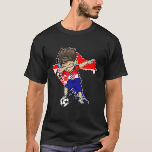 Dabbing Soccer Boy Croatia Jersey - Kroatien Karte T-Shirt