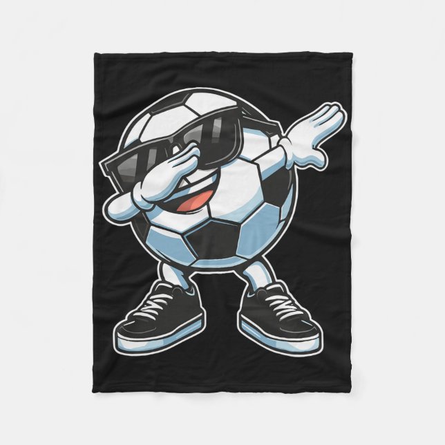Dabbing Soccer Ll Spieler _2  Fleecedecke (Vorderseite)