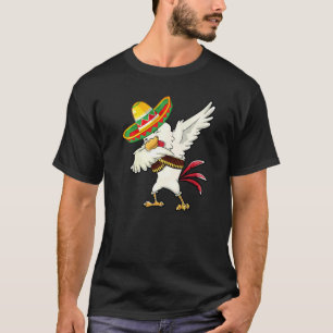 Dabbing Sombrero Poncho Huhn Mexikanisch Dab Cinco T-Shirt