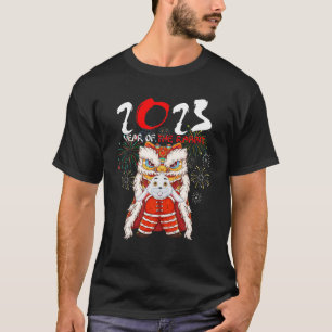 Dabbing Sonniges Jahr des Kaninchens 2023 Chinesis T-Shirt