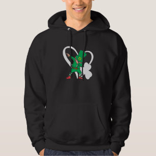 Dabbing St Patty Wearing Ivy Cap St Patrick's Day Hoodie