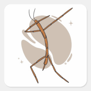 Dabbing-Stab Quadratischer Aufkleber