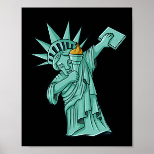 Dabbing Statue Of Liberty 4. Juli Jungen Mädchen K Poster
