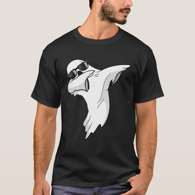 Dabbing Sunglasses Ghost Halloween Holiday Costume T-Shirt (Vorderseite)