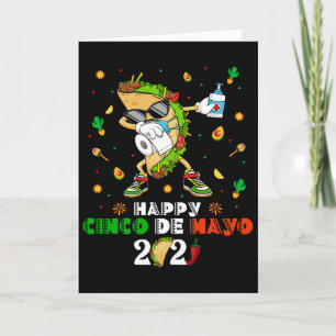 Dabbing Taco Cinco De Mayo 2021 Gesichtsmaske Quar Karte
