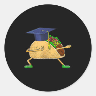 Dabbing-Taco-Liebhaber-Abschlussgeschenk lustig Se Runder Aufkleber