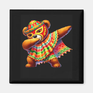 Dabbing Teddy Bär Lucha Libre Cinco De Mayo Mexiko Magnet