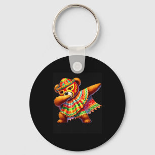 Dabbing Teddybär Lucha Libre Cinco De Mayo Mexikan Schlüsselanhänger