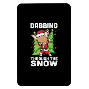 Dabbing Through Snow Chihuahua Weihnachtshund Magnet
