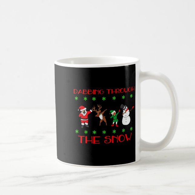 Dabbing Through The Snow Funny Christmas Design  Kaffeetasse (Rechts)