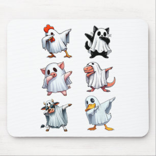 Dabbing Tiere Farm Halloween Ghost Kostüm Funny Mousepad