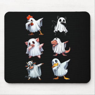 Dabbing Tiere Farm Halloween Ghost Kostüm Funny Mousepad