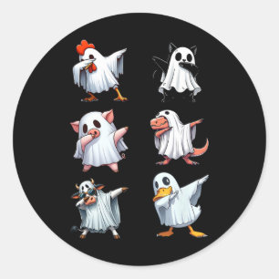 Dabbing Tiere Farm Halloween Ghost Kostüm Funny Runder Aufkleber