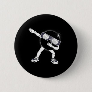 Dabbing Total Solar Eclipse 2024 Totality Dab Kids Button