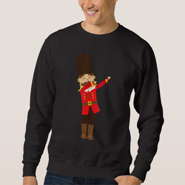 Dabbing Toy Soldier Nutcracker Weihnachten Sweatshirt (Vorderseite)