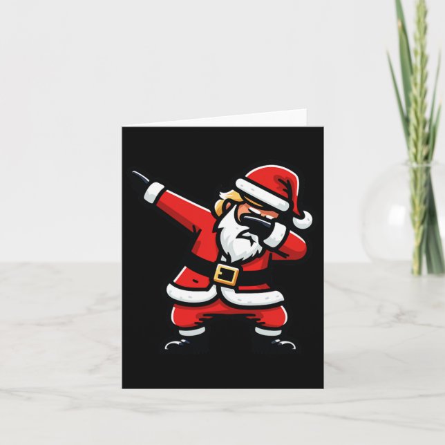 Dabbing Trump Santa Ugly Weihnachtssüßer Karte (Vorderseite)