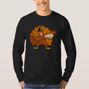 Dabbing Truthahn Erntedankfest Pilger Jungen Mädch T-Shirt