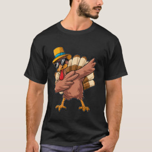 Dabbing Truthahn Lustiger Erntedank Humor T-Shirt