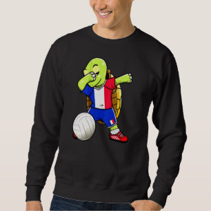 Dabbing Turtle France Volleyball Fans Jersey Frenc Sweatshirt