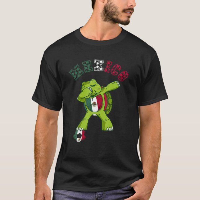 Dabbing Turtle Mexico Mexikanisches Fußballteam Me T-Shirt (Vorderseite)