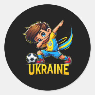 Dabbing Ukraina Kinder Fußball Trikot Mit Ukra Runder Aufkleber
