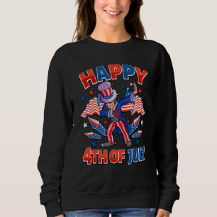 Dabbing Uncle Sam 4. Juli Jungs Männer Amerikaner Sweatshirt