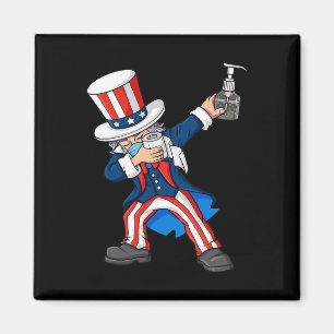 Dabbing Uncle Sam in einer Maske 4. Juli Dab Fun B Magnet