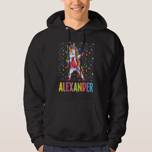 Dabbing Unicorn Alexander Hoodie (Vorderseite)