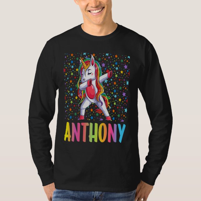 Dabbing Unicorn Anthony T-Shirt (Vorderseite)