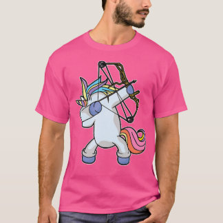 Dabbing Unicorn Archer Bogenschießen Arrow T-Shirt
