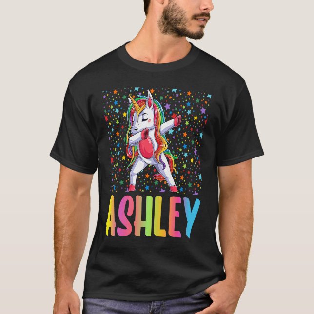 Dabbing Unicorn Ashley T-Shirt (Vorderseite)