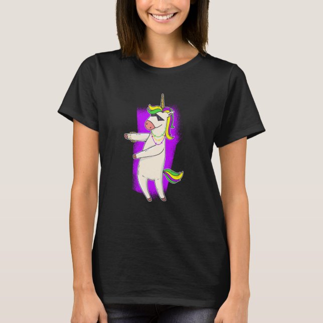 Dabbing Unicorn Beads Mardi Gras New Orleans 2023  T-Shirt (Vorderseite)