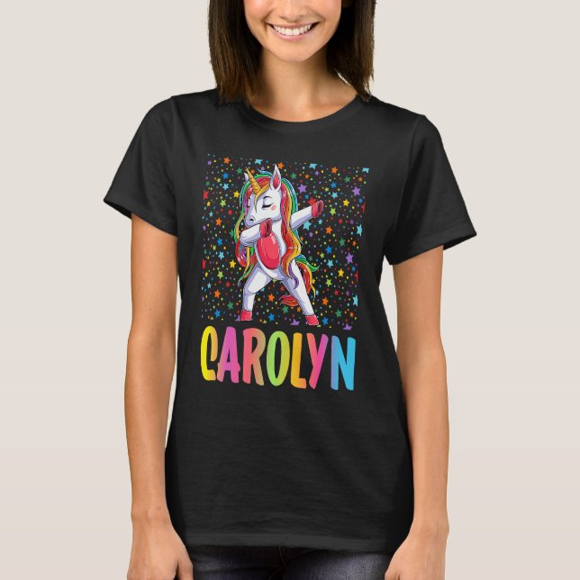 Dabbing Unicorn Carolyn T-Shirt (Vorderseite)
